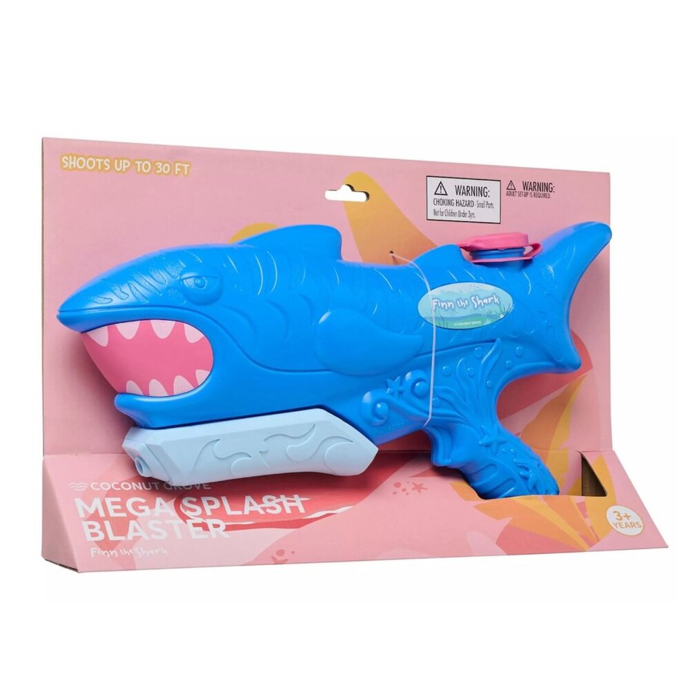 Coconut Grove Finn the Shark Mega Splash Blaster 30ft NIB